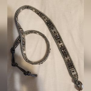 Gray and Silver Wrap Bracelet